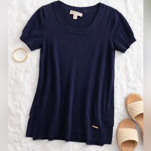 Michael Kors Women's Navy Blue Kint Top Size Small